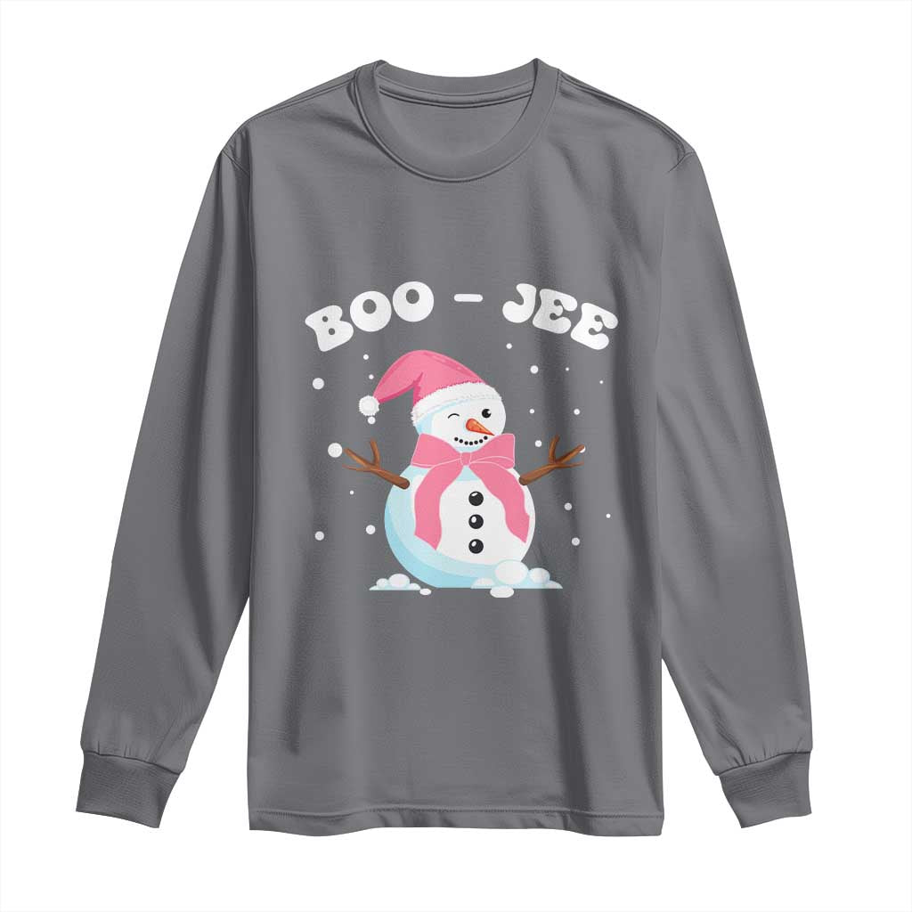 Bougie Snowman Long Sleeve Shirt Pink Christmas Xmas Gifts TS10 Charcoal Print Your Wear