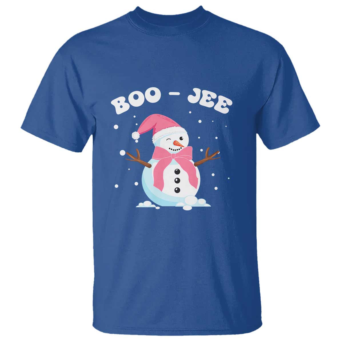 Bougie Snowman T Shirt Pink Christmas Xmas Gifts TS10 Royal Blue Print Your Wear