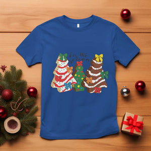 Christmas Cake Tree Bow T Shirt Tis The Season TS10 Royal Blue Print Your Wear