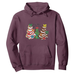 Christmas Cake Tree Bow Hoodie Tis The Season TS10 Maroon Print Your Wear