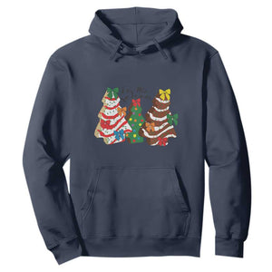 Christmas Cake Tree Bow Hoodie Tis The Season TS10 Navy Print Your Wear