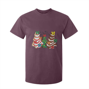 Christmas Cake Tree Bow T Shirt For Kid Tis The Season TS10 Maroon Print Your Wear