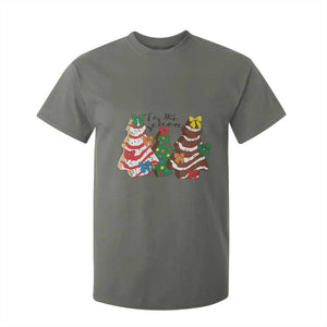 Christmas Cake Tree Bow T Shirt For Kid Tis The Season TS10 Military Green Print Your Wear