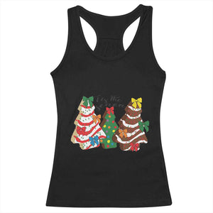 Christmas Cake Tree Bow Racerback Tank Top Tis The Season TS10 Black Print Your Wear