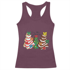 Christmas Cake Tree Bow Racerback Tank Top Tis The Season TS10 Maroon Print Your Wear