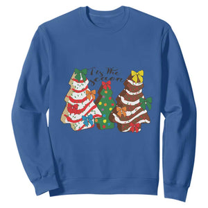 Christmas Cake Tree Bow Sweatshirt Tis The Season TS10 Royal Blue Print Your Wear