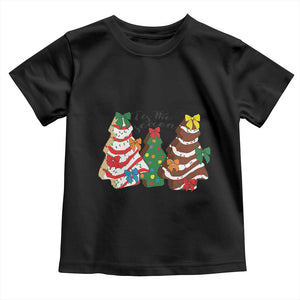 Christmas Cake Tree Bow Toddler T Shirt Tis The Season TS10 Black Print Your Wear