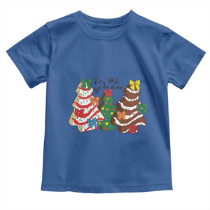 Christmas Cake Tree Bow Toddler T Shirt Tis The Season TS10 Royal Blue Print Your Wear