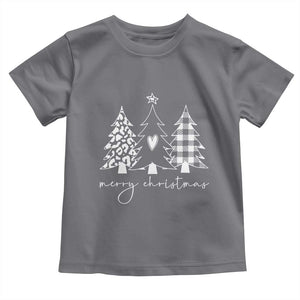 Merry & Bright Christmas Trees Baby Shirt Chic Winter Shirt Cute Holiday Tee Xmas Gift TS10 Charcoal Print Your Wear
