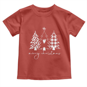 Merry & Bright Christmas Trees Baby Shirt Chic Winter Shirt Cute Holiday Tee Xmas Gift TS10 Red Print Your Wear