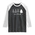 Merry and Bright Christmas Trees Raglan Shirt Holiday Tee Xmas Gift TS10 Black White Print Your Wear
