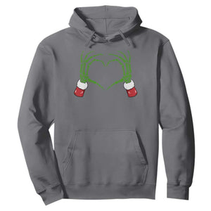 Christmas Skeleton Heart Hands Hoodie TS10 Charcoal Print Your Wear