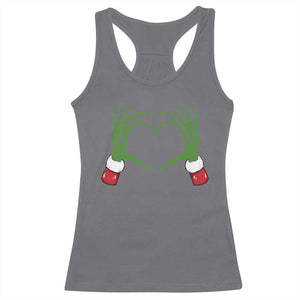 Christmas Skeleton Heart Hands Racerback Tank Top TS10 Charcoal Print Your Wear