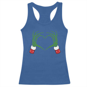Christmas Skeleton Heart Hands Racerback Tank Top TS10 Royal Blue Print Your Wear