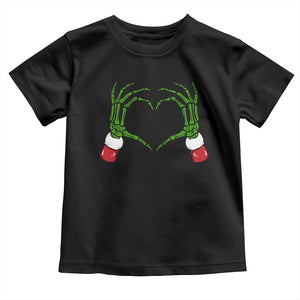 Christmas Skeleton Heart Hands Toddler T Shirt TS10 Black Print Your Wear