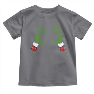 Christmas Skeleton Heart Hands Toddler T Shirt TS10 Charcoal Print Your Wear