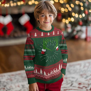 Christmas Skeleton Heart Hands Knit Sweatshirt TS10 Christmas Print Your Wear
