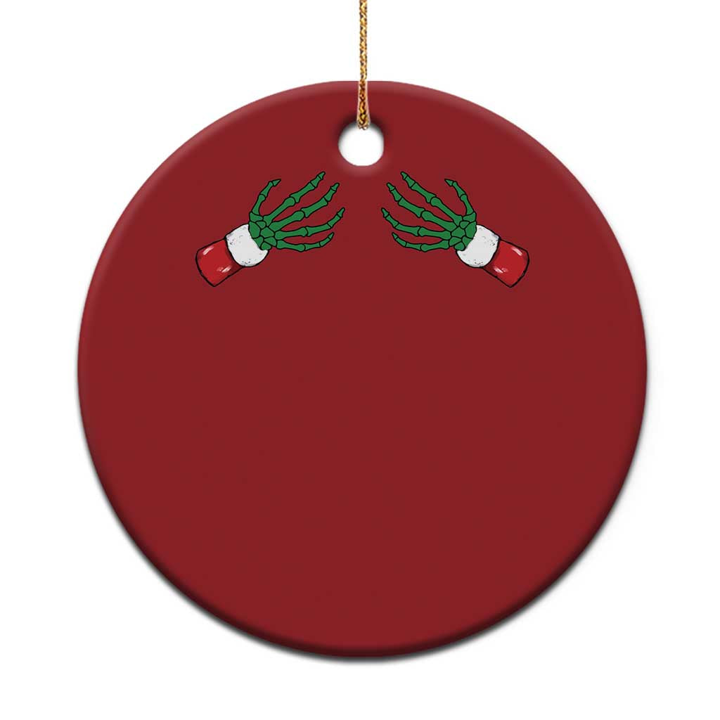 Funny Christmas Ornament Women's Boob Skeleton Hand TS10 Print Your Wear