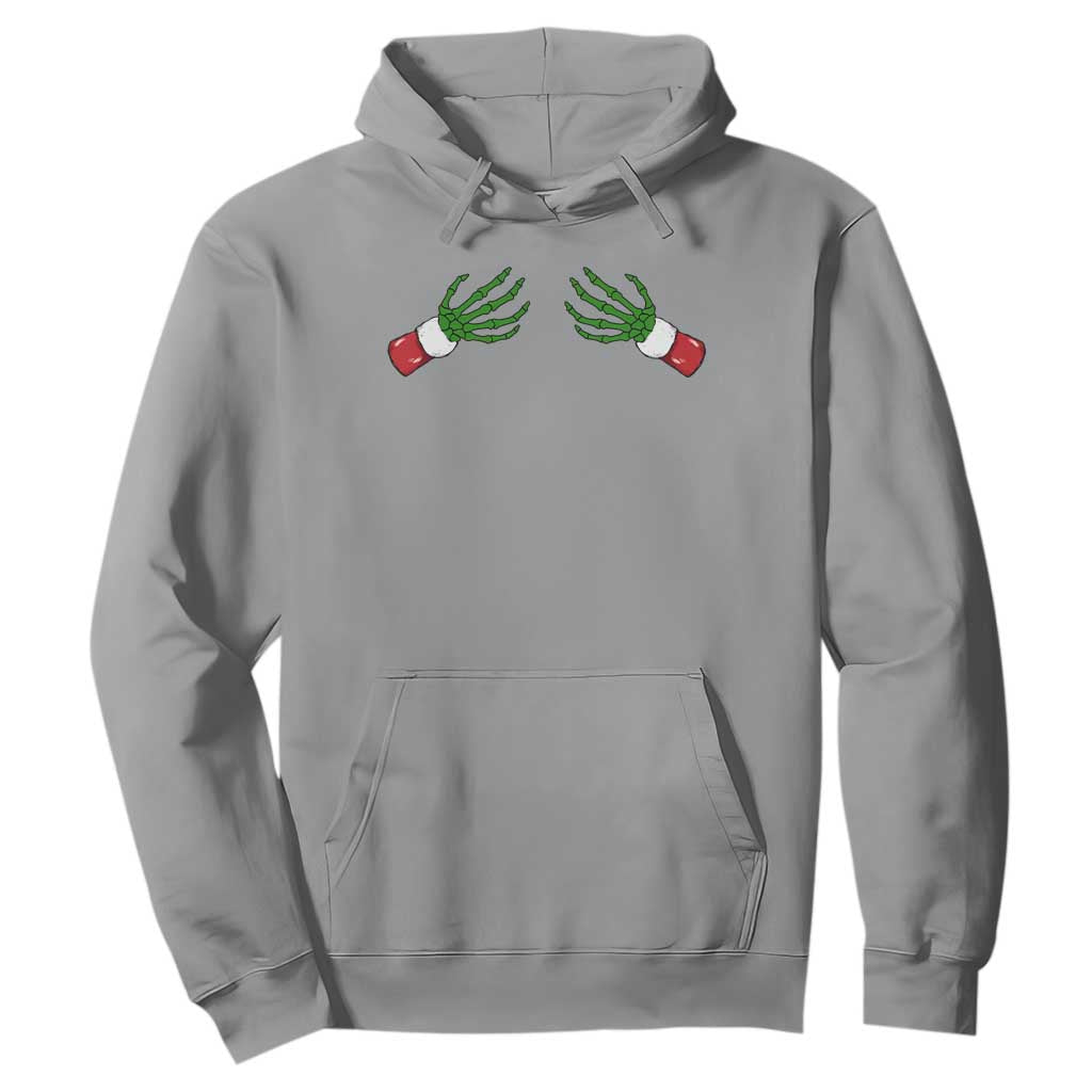 Funny Christmas Hoodie Women's Boob Skeleton Hand TS10 Sport Gray Print Your Wear