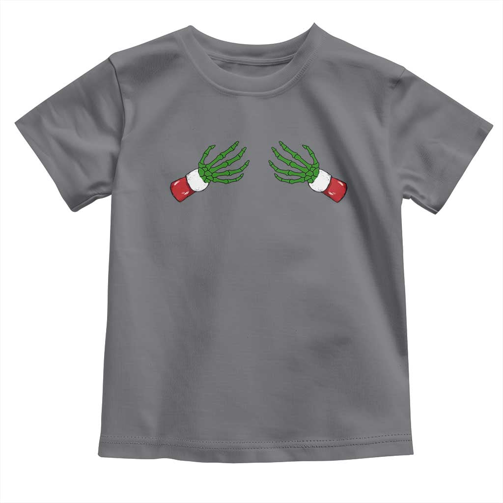 Funny Christmas Toddler T Shirt Women's Boob Skeleton Hand TS10 Charcoal Print Your Wear