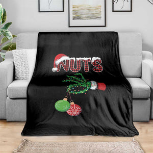 Funny Couples Christmas Throw Blanket Chest And Nuts Matching Holiday Skeleton Hand TS10 Print Your Wear