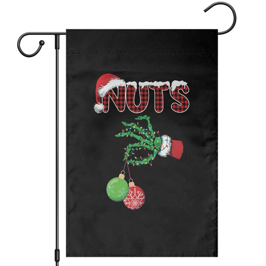 Funny Couples Christmas Garden Flag Chest And Nuts Matching Holiday Skeleton Hand TS10 Black Print Your Wear