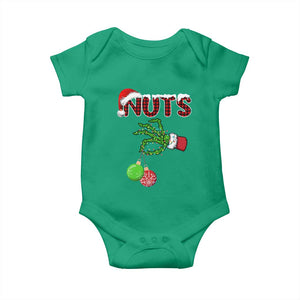 Funny Couples Christmas Baby Onesie Chest And Nuts Matching Holiday Skeleton Hand TS10 Irish Green Print Your Wear