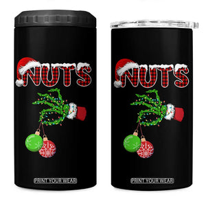 Funny Couples Christmas 4 in 1 Can Cooler Tumbler Chest And Nuts Matching Holiday Skeleton Hand TS10 One Size: 16 oz Black Print Your Wear