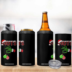 Funny Couples Christmas 4 in 1 Can Cooler Tumbler Chest And Nuts Matching Holiday Skeleton Hand TS10 Print Your Wear