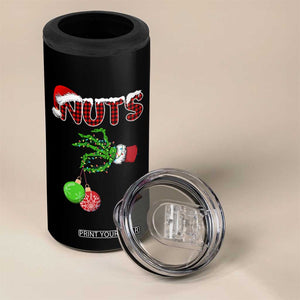 Funny Couples Christmas 4 in 1 Can Cooler Tumbler Chest And Nuts Matching Holiday Skeleton Hand TS10 Print Your Wear