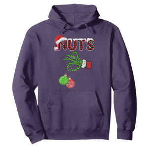 Funny Couples Christmas Hoodie Chest And Nuts Matching Holiday Skeleton Hand TS10 Purple Print Your Wear