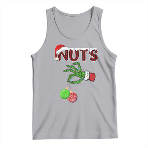 Funny Couples Christmas Tank Top Chest And Nuts Matching Holiday Skeleton Hand TS10 Athletic Heather Print Your Wear