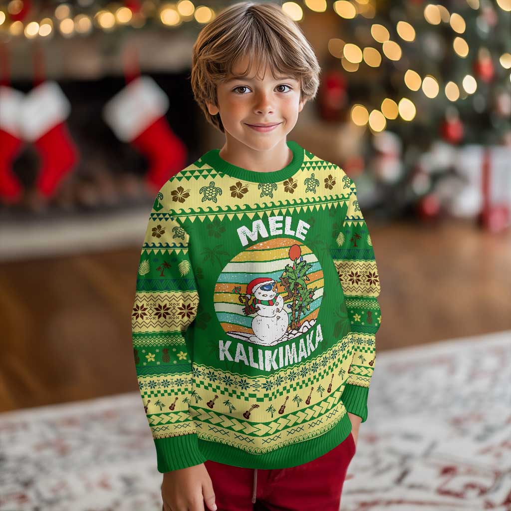 Vintage Cute Mele Kalikimaka Ugly Christmas Sweater Funny Snowman Palm Tree Beach Tropical Xmas Gift Family Holiday TS10 Forest Print Your Wear