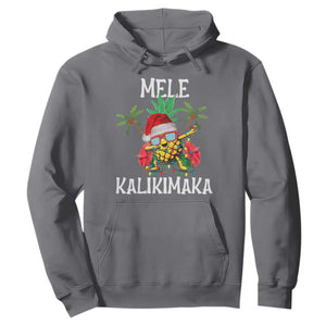 Hawaii Christmas Hoodie Mele Kalikimaka Hawaiian Pineapple Xmas Lights Santa Hat TS10 Charcoal Print Your Wear
