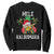 Hawaii Christmas Sweatshirt Mele Kalikimaka Hawaiian Pineapple Xmas Lights Santa Hat TS10 Black Print Your Wear