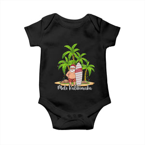 Mele Kalikimaka Hawaiian Christmas Baby Onesie Hawaii Santa Xmas Beach Family Vacation TS10 Black Print Your Wear