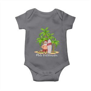 Mele Kalikimaka Hawaiian Christmas Baby Onesie Hawaii Santa Xmas Beach Family Vacation TS10 Charcoal Print Your Wear