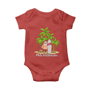 Mele Kalikimaka Hawaiian Christmas Baby Onesie Hawaii Santa Xmas Beach Family Vacation TS10 Red Print Your Wear