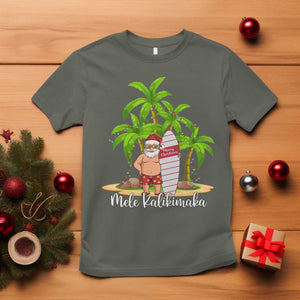 Mele Kalikimaka Hawaiian Christmas T Shirt Hawaii Santa Xmas Beach Family Vacation TS10 Military Green Print Your Wear