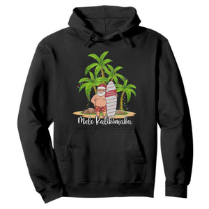 Mele Kalikimaka Hawaiian Christmas Hoodie Hawaii Santa Xmas Beach Family Vacation TS10 Black Print Your Wear