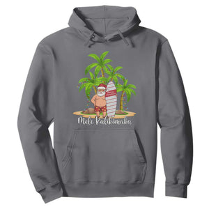 Mele Kalikimaka Hawaiian Christmas Hoodie Hawaii Santa Xmas Beach Family Vacation TS10 Charcoal Print Your Wear