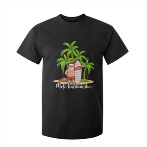 Mele Kalikimaka Hawaiian Christmas T Shirt For Kid Hawaii Santa Xmas Beach Family Vacation TS10 Black Print Your Wear