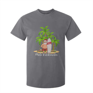 Mele Kalikimaka Hawaiian Christmas T Shirt For Kid Hawaii Santa Xmas Beach Family Vacation TS10 Charcoal Print Your Wear