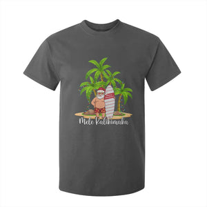 Mele Kalikimaka Hawaiian Christmas T Shirt For Kid Hawaii Santa Xmas Beach Family Vacation TS10 Dark Heather Print Your Wear