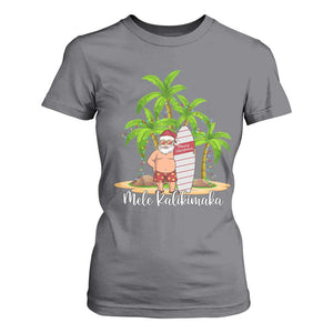 Mele Kalikimaka Hawaiian Christmas T Shirt For Women Hawaii Santa Xmas Beach Family Vacation TS10 Charcoal Print Your Wear