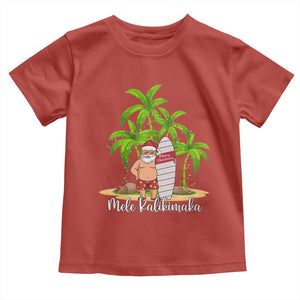 Mele Kalikimaka Hawaiian Christmas Toddler T Shirt Hawaii Santa Xmas Beach Family Vacation TS10 Red Print Your Wear