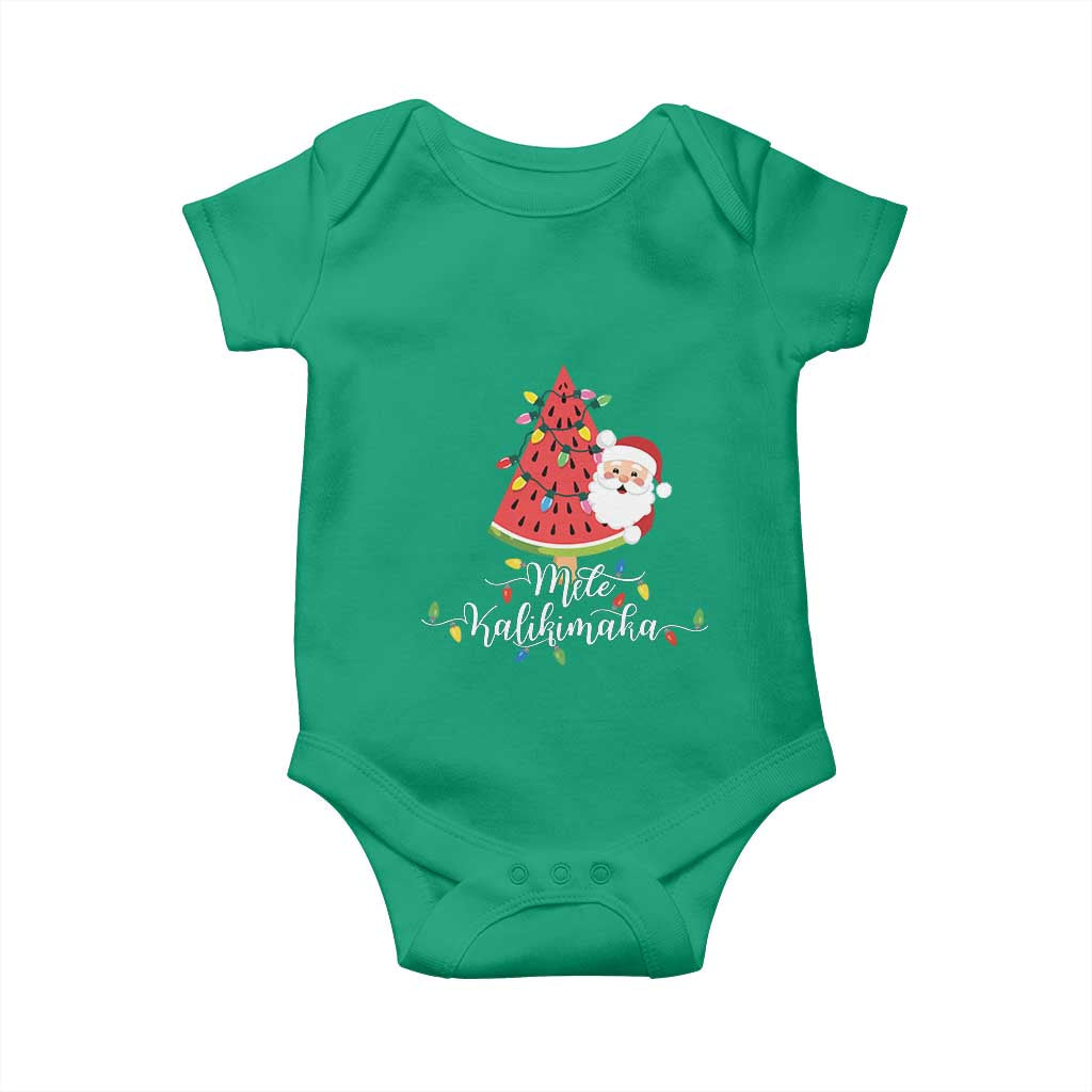 Mele Kalikimaka Hawaiian Christmas Santa Baby Onesie Watermelon Summer Tree Tropical Xmas TS10 Irish Green Print Your Wear