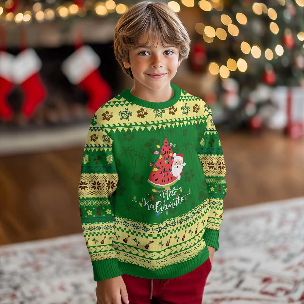 Mele Kalikimaka Hawaiian Ugly Christmas Sweater Watermelon Summer Tree Tropical Hawaii Santa Xmas Gift Family Holiday TS10 Forest Print Your Wear