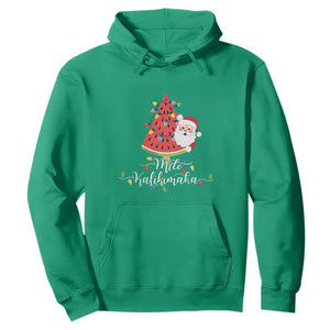 Mele Kalikimaka Hawaiian Christmas Santa Hoodie Watermelon Summer Tree Tropical Xmas TS10 Irish Green Print Your Wear