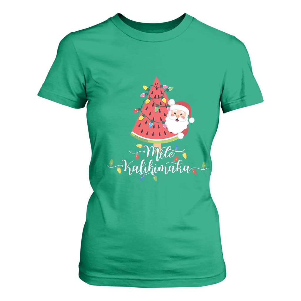 Mele Kalikimaka Hawaiian Christmas Santa T Shirt For Women Watermelon Summer Tree Tropical Xmas TS10 Irish Green Print Your Wear